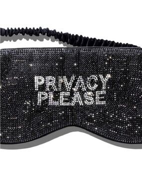 slip Black Rhinestone 'Privacy Please' Sleep Mask